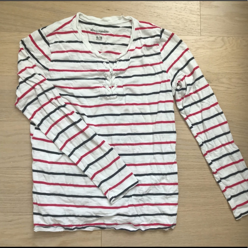 😍 2/$10 Abercrombie stripe long-sleeve tee